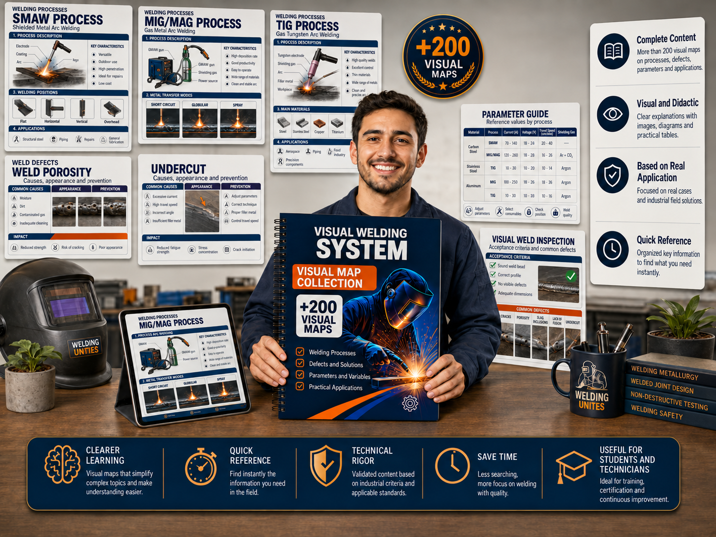Visual Welding System: collection of +200 visual maps